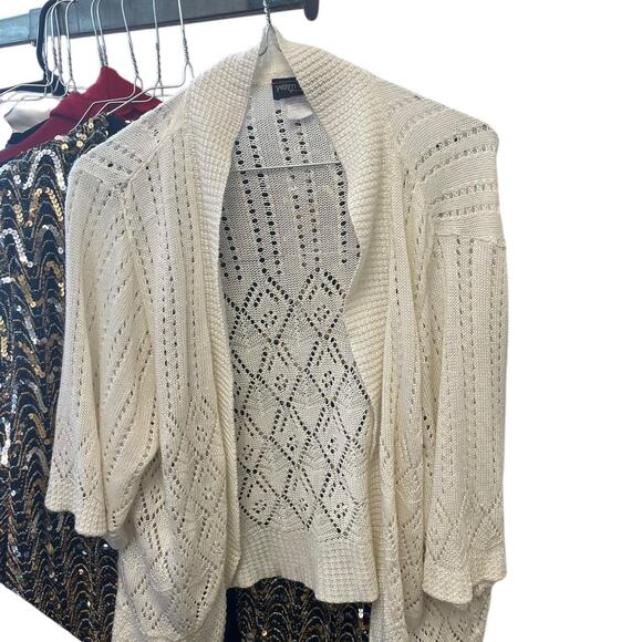 Cream crochet cardigan with a - Picture 1 of 3